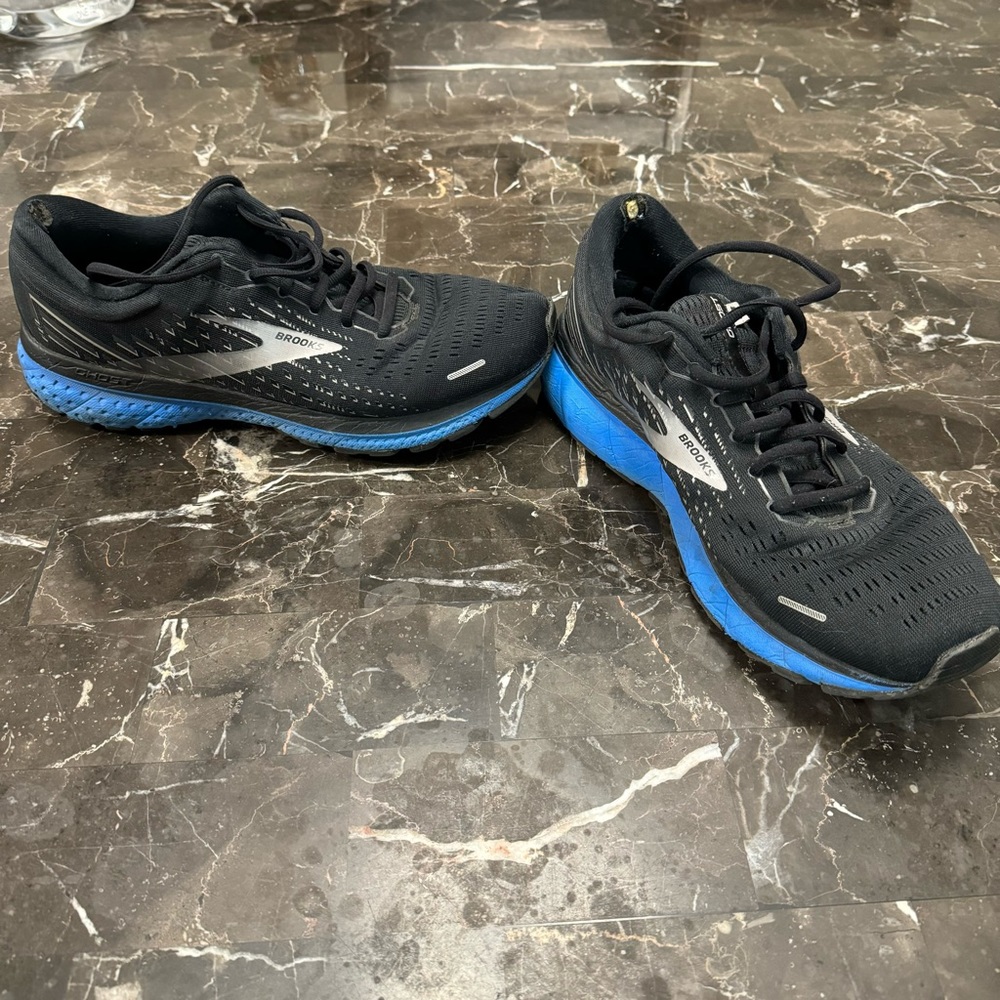 Brooks Ghost Running Shoes Men's Black Grey Blue